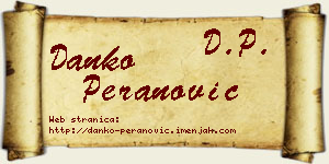 Danko Peranović vizit kartica